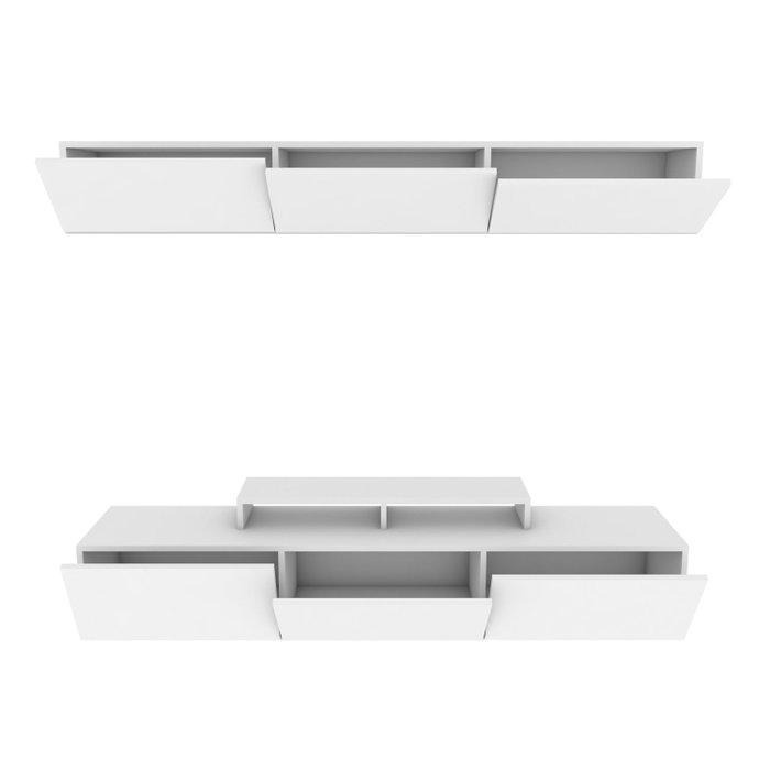 Hanah Home Mueble de TV Blanco con Estante de Pared